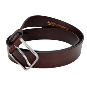 Allen Edmonds Broadway Italian Leather Belt Men’s 44 Brown Chili Business Casual